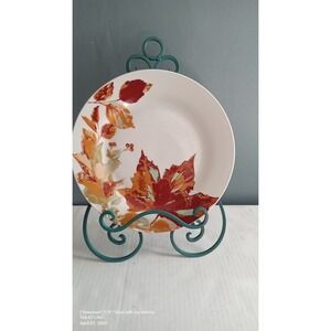 Autumn Harvest‎ Plate Fall Leaves Decorative Accent Plate Thanksgiving Decor